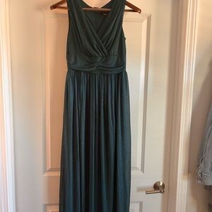 Chic Teal Sleeveless Maxi Dress